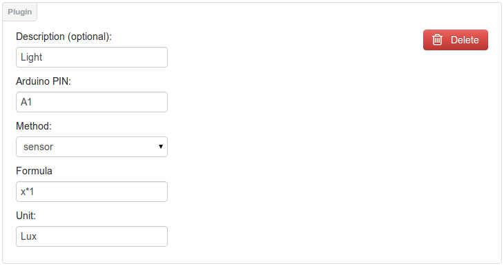 Arduino A 995011 Settings